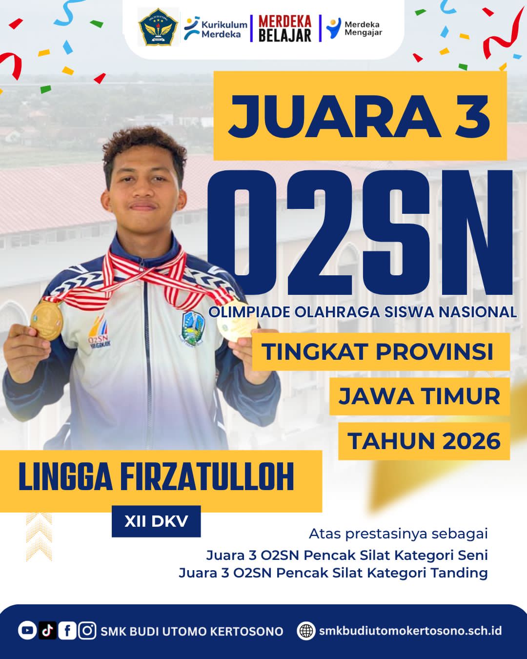 ASAD Kertosono juara 3 O2SN tingkat Provinsi Jawa Timur